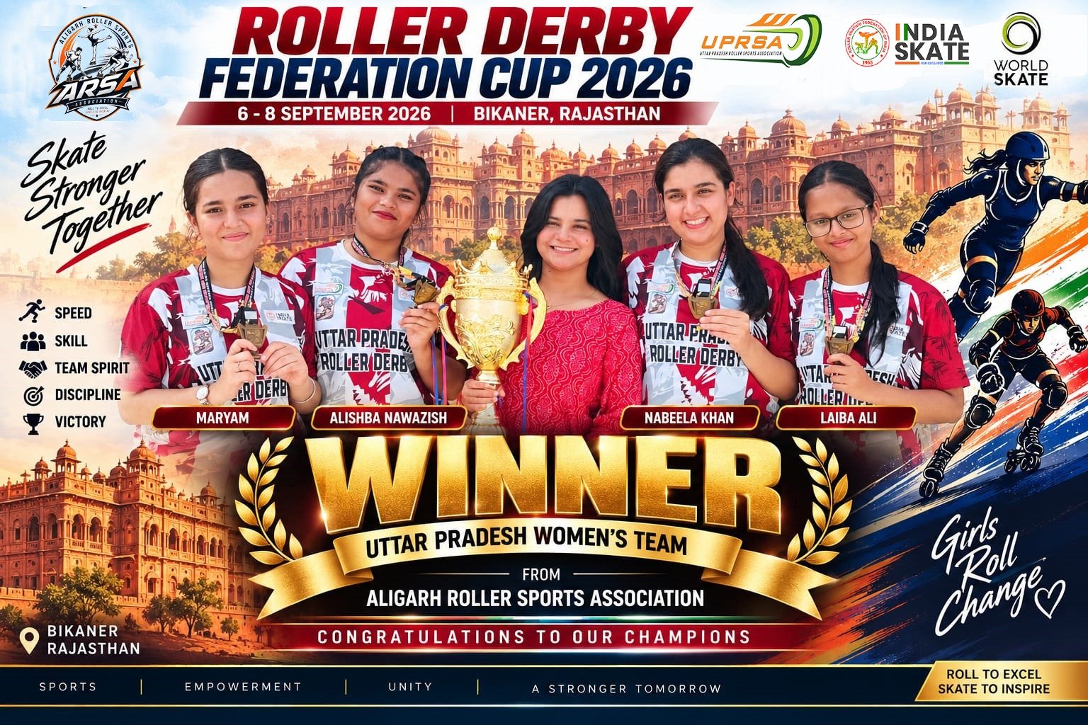 Winners of Federation Cup 2026 at Bikaner, Rajasthan
